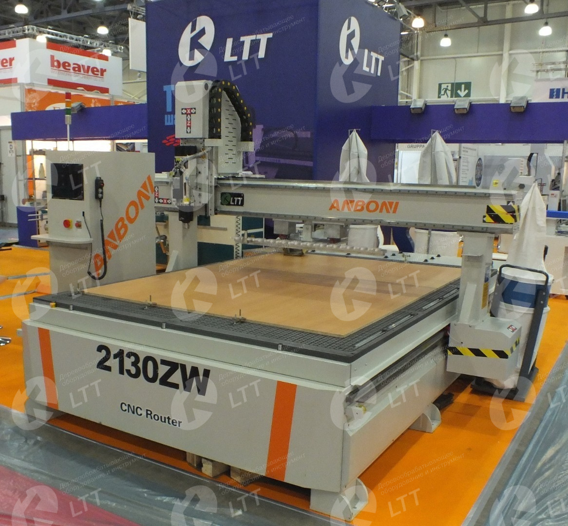 LTT-2130ZW фрезерно-гравировальный станок с ЧПУ с автоматической линейной сменой инструмента, вакуумным столом и пневмоупорами
