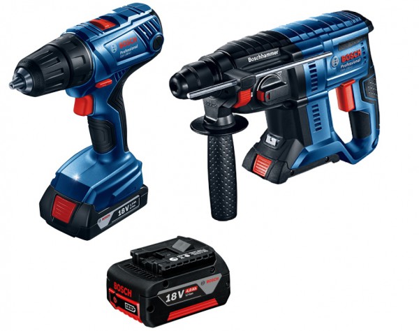 Перфоратор BOSCH GBH 180-Li +  шуруповерт BOSCH GSR 180-Li (4А/ч)  шуруповерт-18В
